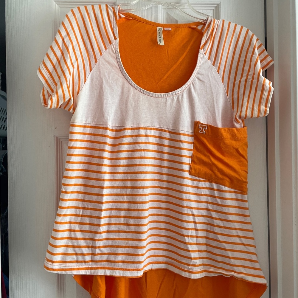 Orange and White Tennessee Volunteers Striped Shirt